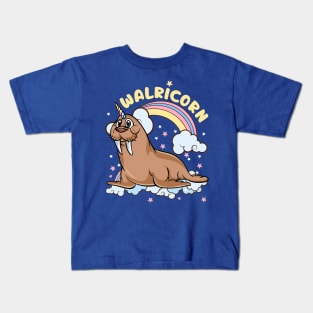 Walrus Unicorn Walricorn Magical Sea Animal Kids T-Shirt